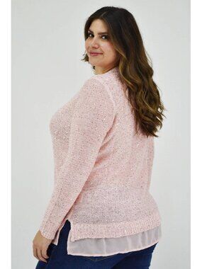 Liz Claiborne Women’s Rose Gold Sequins Sweater Top - Size XL